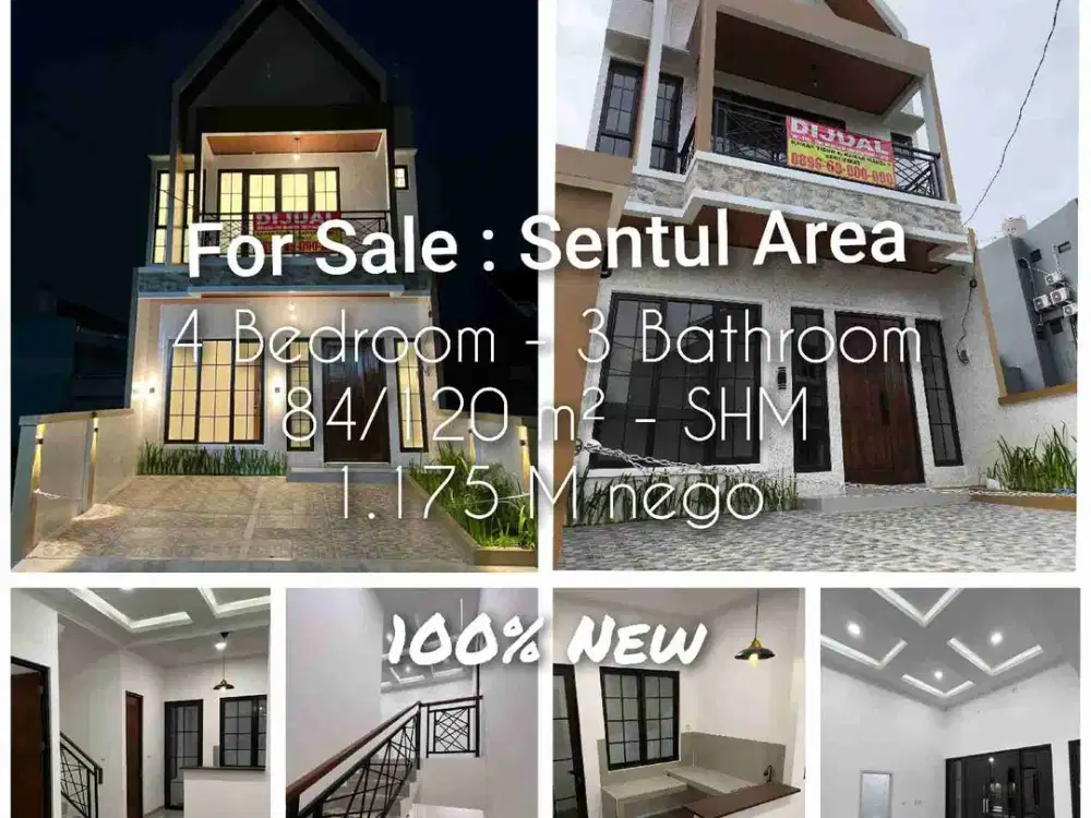 Rumah 4 kamar Murah 100% New Sentul Bogor - Belakang Aeon Mall Sentul City