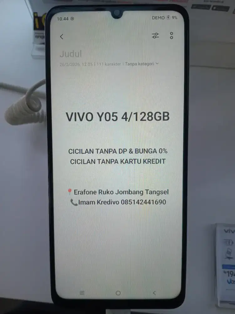 VIVO Y05 4/128 GB CICILAN TANPA DP