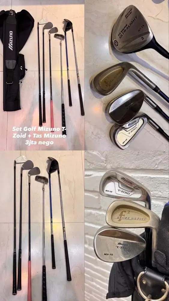Set golf mizuno T-Zoid + Tas Mizuno