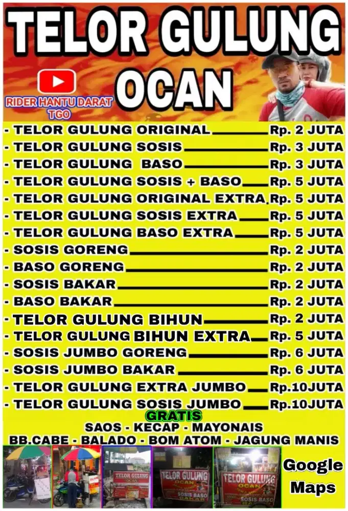 TELOR GULUNG OCAN  PASAR BERSIH CIKARANG