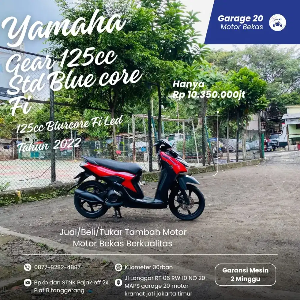 Yamaha All New Gear 125cc Std Bluecore LED  Tahun 2022