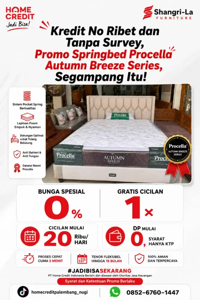 PROMO SPRINGBED PROCELLA AUTUMN BREEZE SERIES TERMURAH