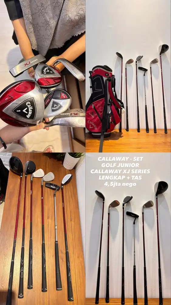 CALLAWAY SET GOLF JUNIOR XJ SERIES LENGKAP + TAS
