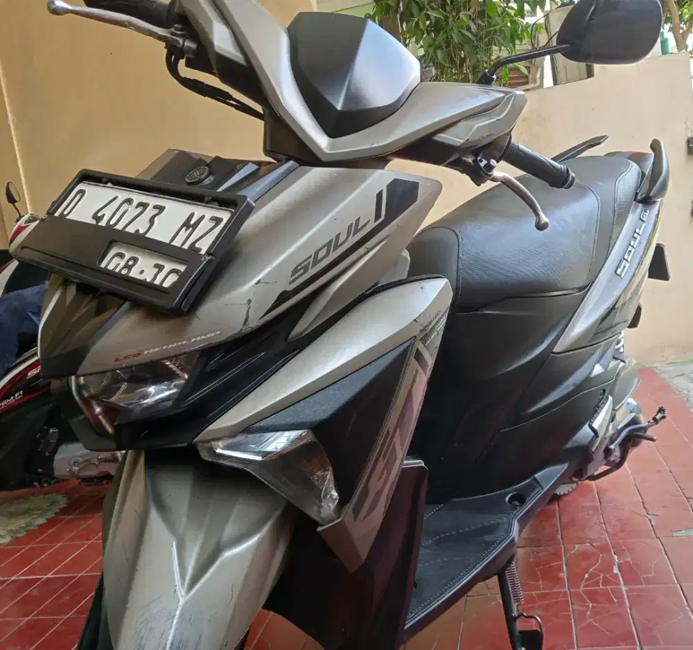 Yamaha New Soul GT-125cc 2012 abu2 ori mulus mantap.