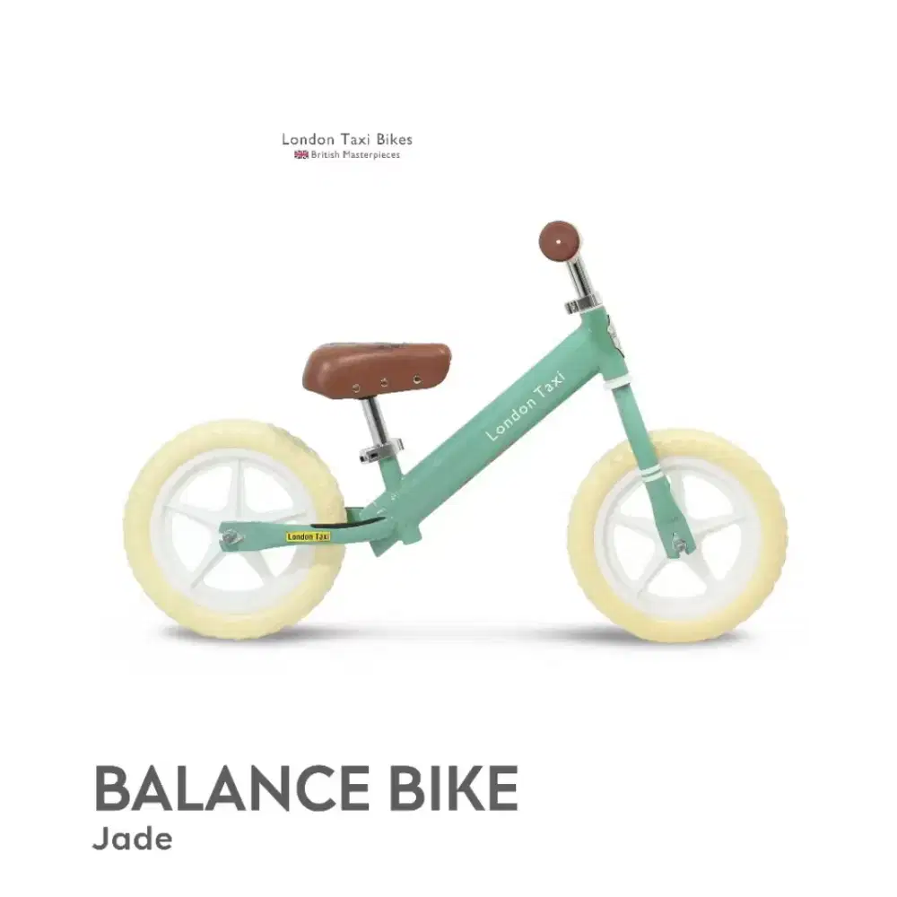 London Taxi Sepeda Balance Bike 12 inch Warna Jade untuk Anak-anak