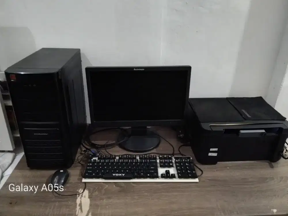 alat kantor komputer dan printer set