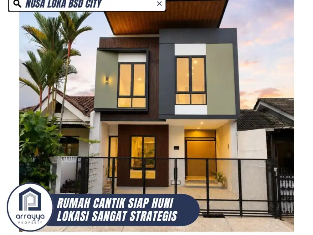 TURUN HARGA! RUMAH BARU 2 LANTAI LOKASI SANGAT STRATEGIS DI NUSA LOKA BSD CITY (HRB193)