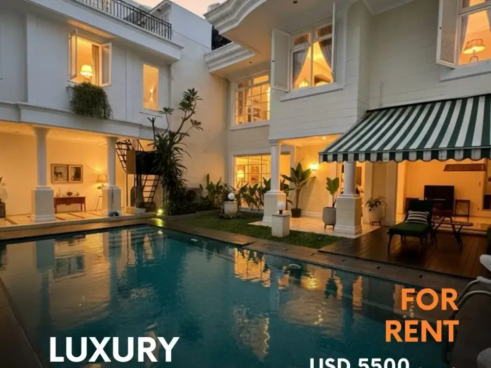 Disewakan Rumah Mewah siap huni di area premium Pondok Indah
