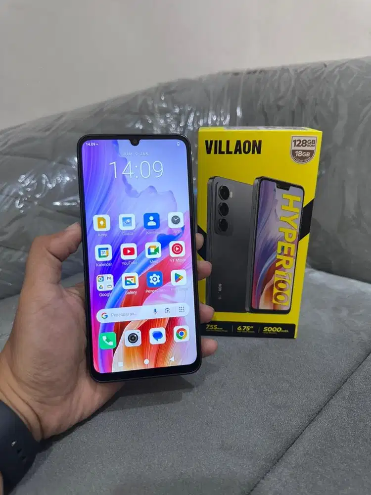 Villaon Hyper 100 ram 6+6/128 GB Fullset baru 3 hari pakai