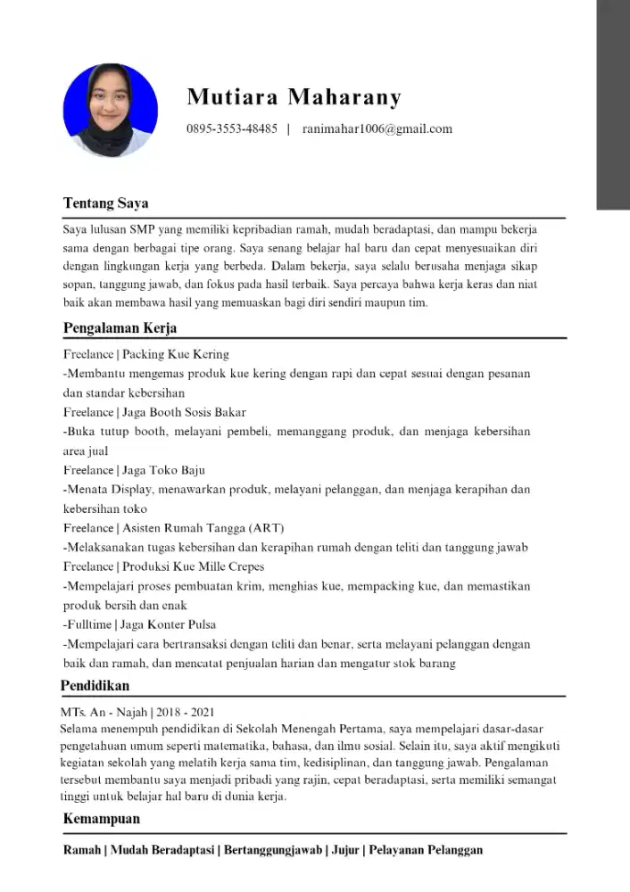 MENCARI PEKERJAAN FREELANCE / PART TIME