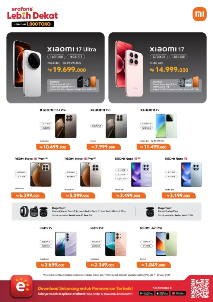 Promo cicilan handphone xiaomie 17 ultra