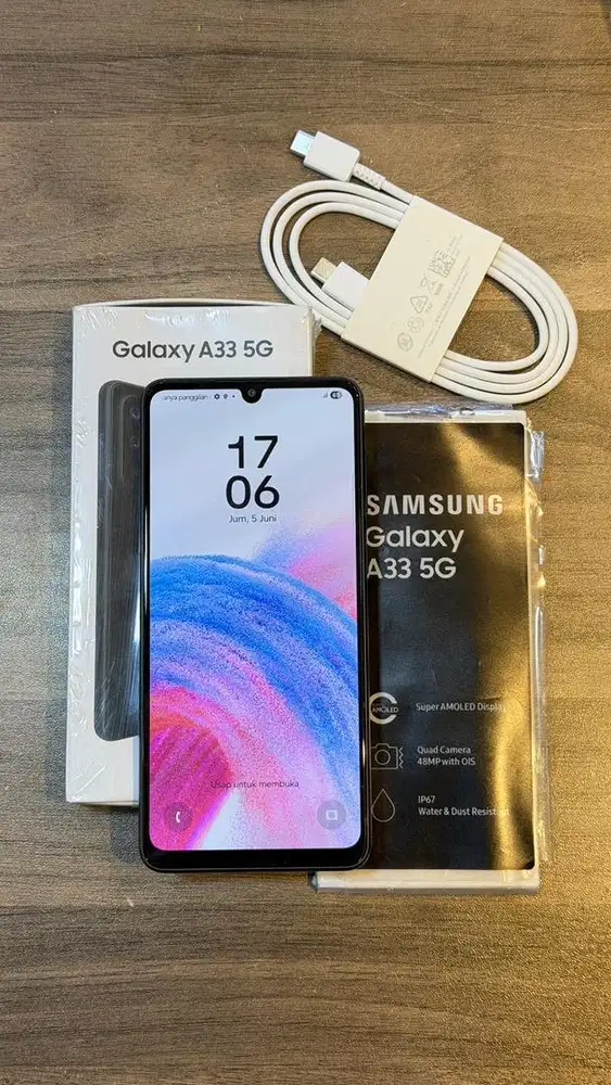Samsung A33 Black 5G 8/128GB SEIN Lengkap