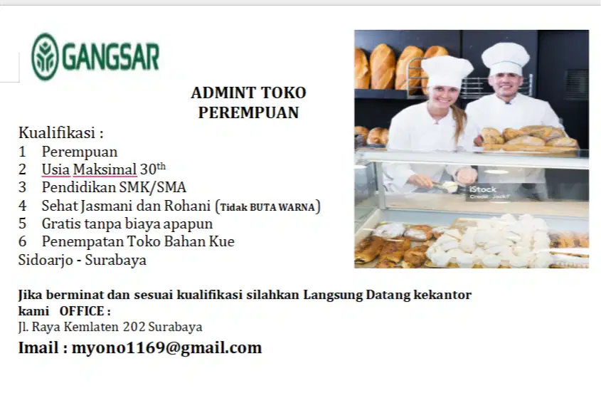 DIBUTUHKAN SEGERA