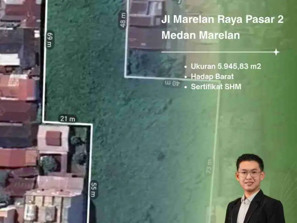 DI JUAL TANAH DI JALAN MARELAN RAYA PASAR 2 - LOKASI STRATEGIS