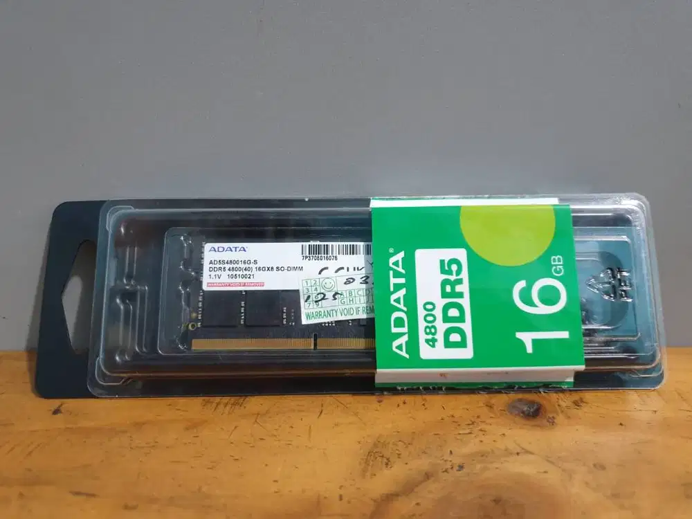 Adata DDR5 16GB 4800 Sodimm Second Limited Lifetime Warranty