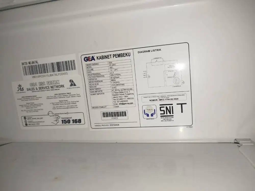 Freezer GEA GF24DC 189L | Pembelian 2024 | Rp 2,1 Juta