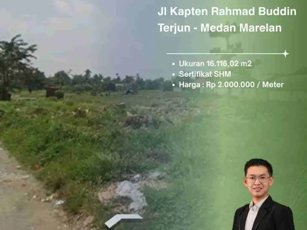 DI JUAL TANAH DI JALAN KAPTEN RAHMAT BUDDIN - MEDAN MARELAN