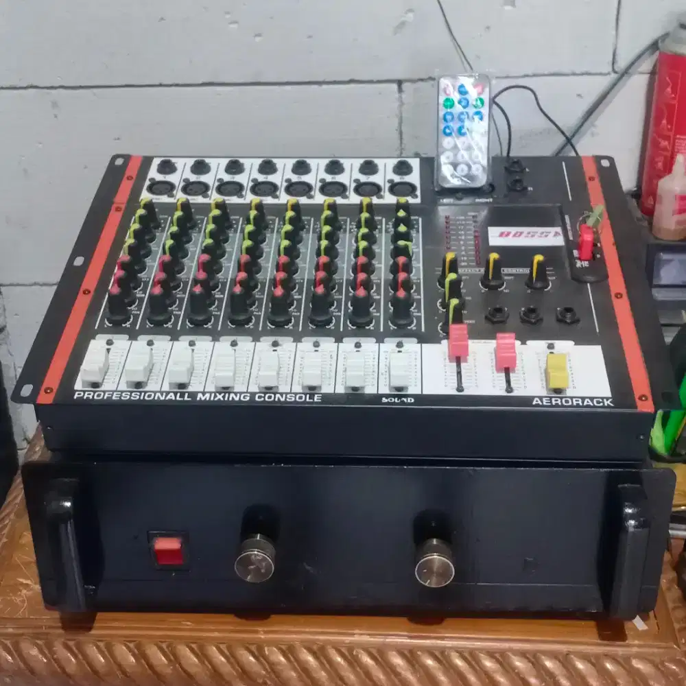 Power ampli 15amp + mixer 8ch