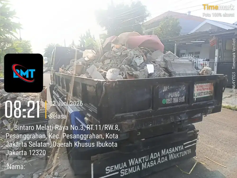 Jasa buang puing dan tanah