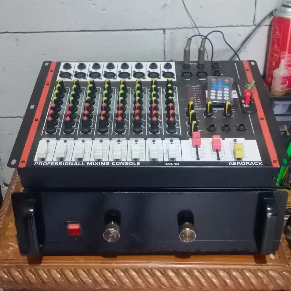 Power ampli 15amp + mixer 8ch mp3
