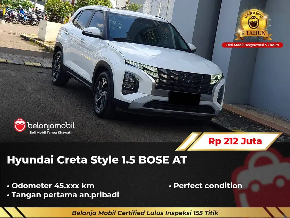 [ GARANSI 5TH ] Hyundai Creta Style 1.5 BOSE AT 2022/2023