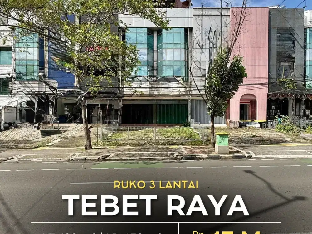 For Sale Ruko 3 Lantai Komersil Area, Hadap Barat Daya