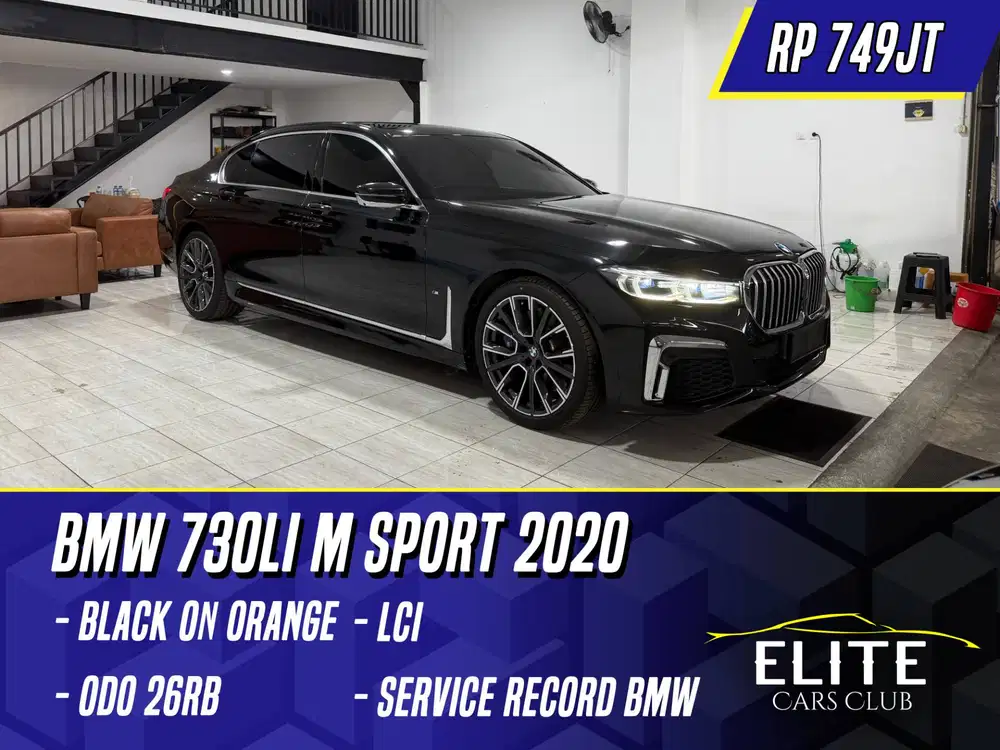 BMW 730Li M Sport 2020 NIK 2019 LCI Black on Orange Hitam 730Li MSport