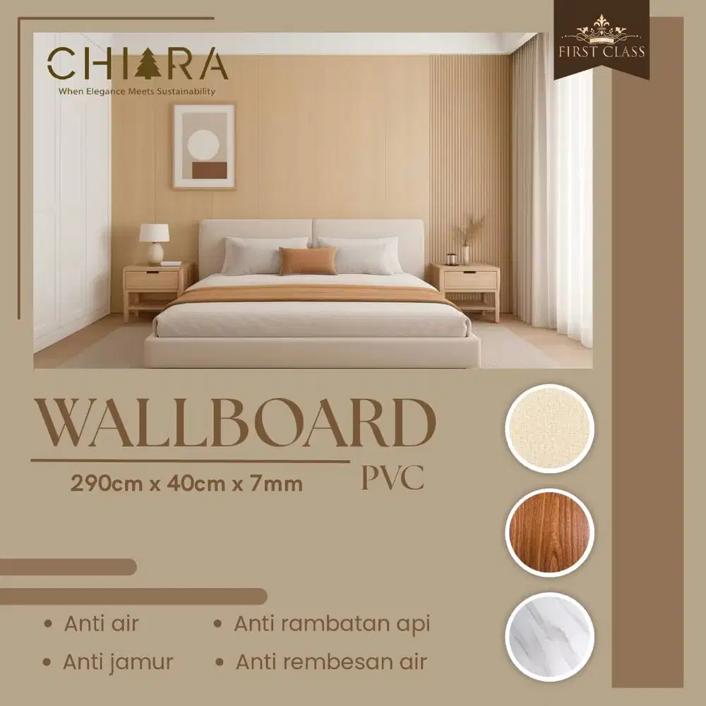 Wallpanel Wpc Flat - Wallboard Dinding - Wall Panel Flat Panjang 2,9m