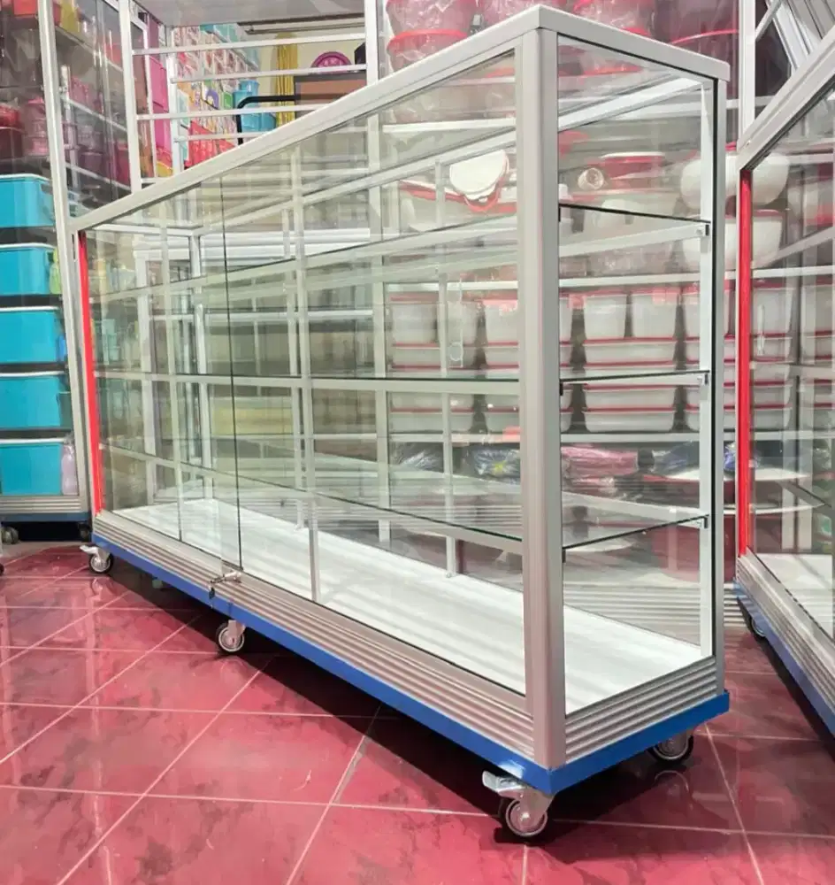 Di Jual Etalase 2M Buat Toko/Warung || Pakai Roda Besar & Siku Besi