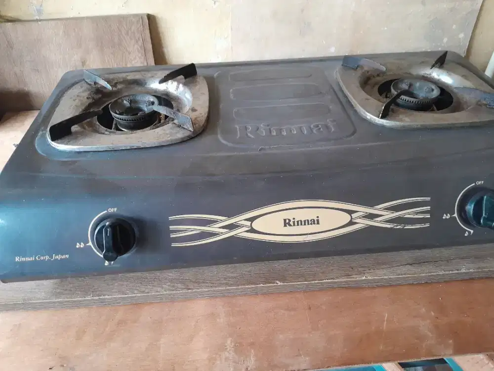 Jual kompor gas tungku 2 Rinai type RI 522 CE ori jepang