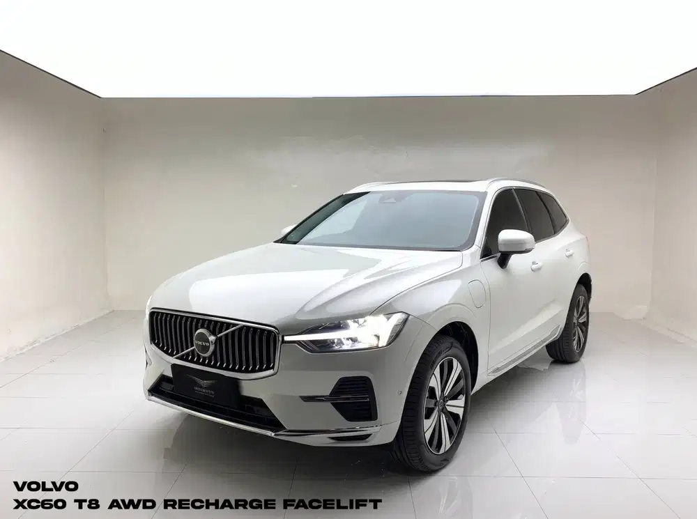 VOLVO XC60 T8 AWD RECHARGE FACELIFT 2024 CRYSTAL WHITE ON BLACK