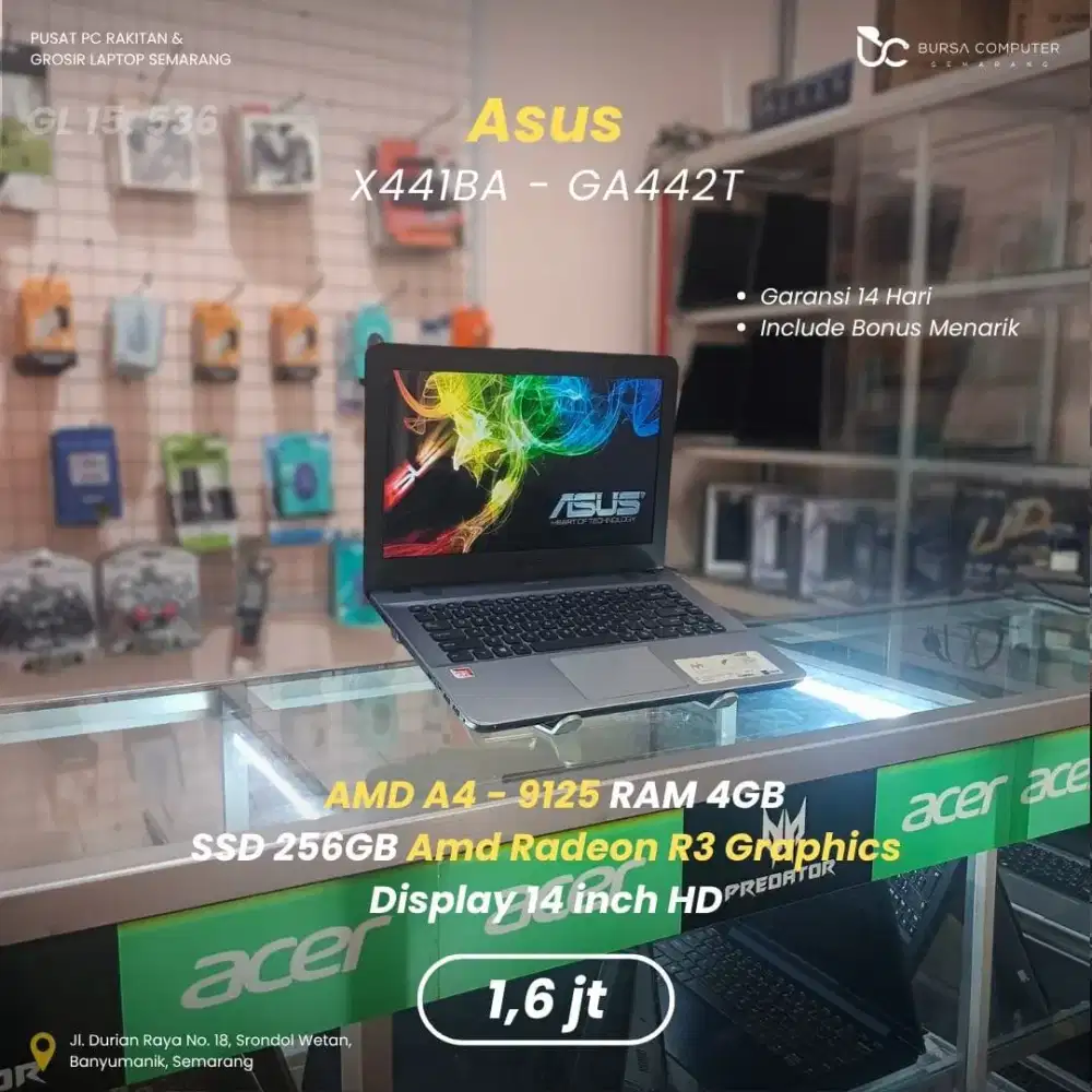 ASUS X441BA-GA442T | AMD A4 9125 4GB 256GB