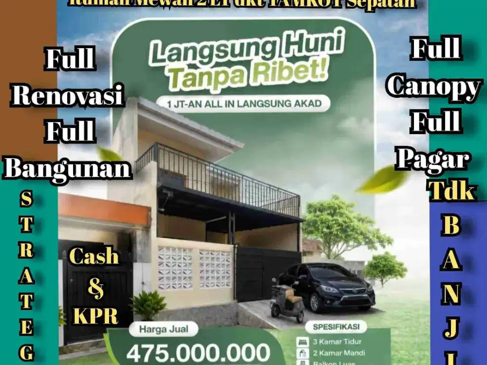 Grand Permata Sepatan, Hunian 2 LT di Jual Cash dan KPR.