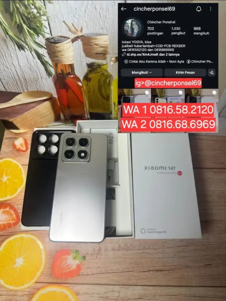 Jual hp likenew Xiaomi 14T 5g 12/512 istimewa garansi samoe 11 2026