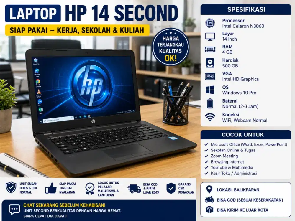 Laptop HP. 14 Second