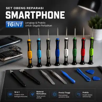 Set Obeng Reparasi Smartphone Laptop Screwdriver Toolkit 16in1