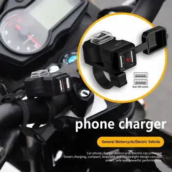 Charger HP Motor Dual USB Waterproof Silicone Cover 2.1A