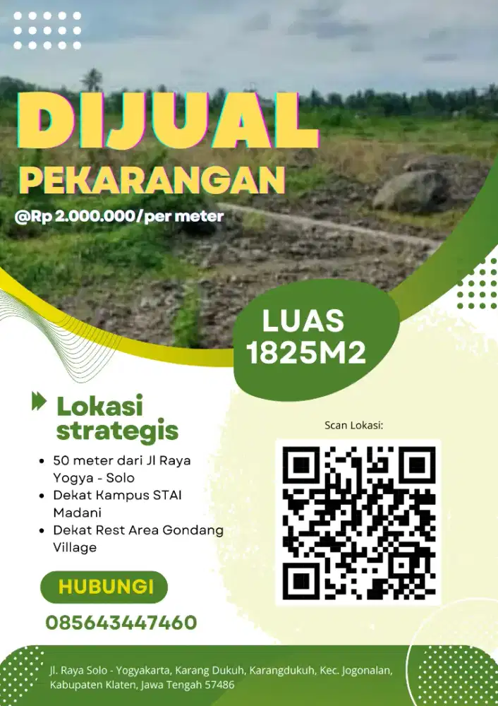 JUAl TANAH (2.000.000/permeter)