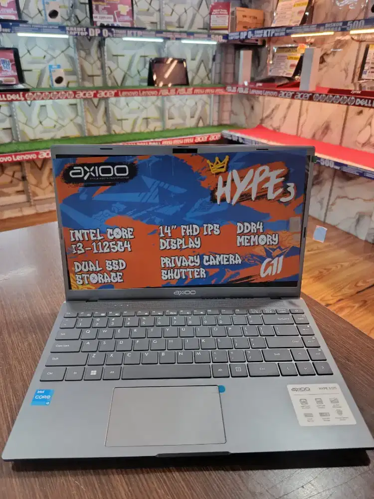 LAPTOP NEW AXIOO HYPE 3|CORE I3 GEN11|RAM 8GB SSD 256GB|bisa kredit