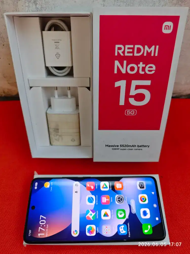 Redmi Note 15 5G 12/512 Fullset ori segel mulus garansi ON 2027
