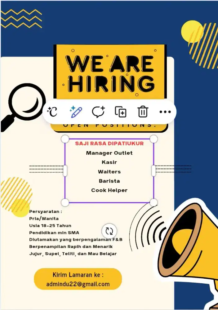 Walk in Interview 6 juni 2026 jam 13.00