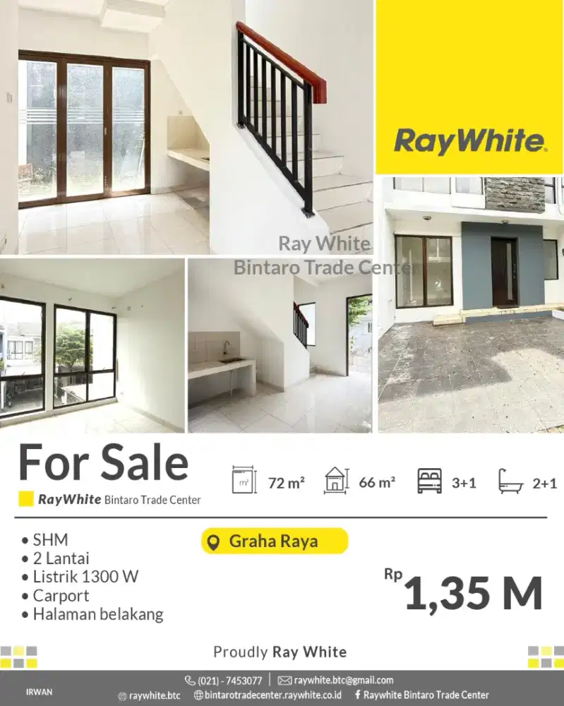 Jual Cepat Saja Rumah di Cluster Graha Raya Dekat ke Ikea Alam Sutera