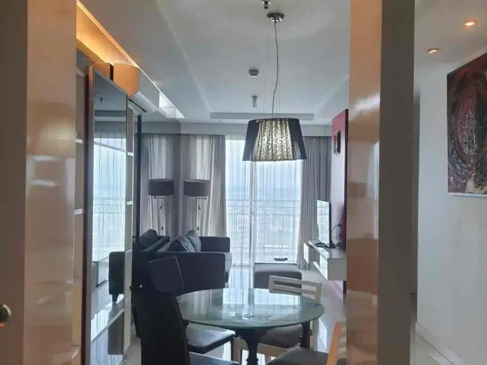Apartemen lyon garden MOI furnished bagus view city ke utara bisa KPA