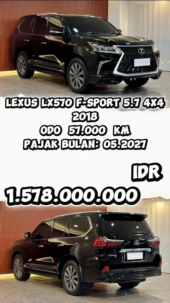 [ 3 YEAR WARRANTY ] LEXUS LX570 F-SPORT 4X4 AT 2018 SIAP PAKAI