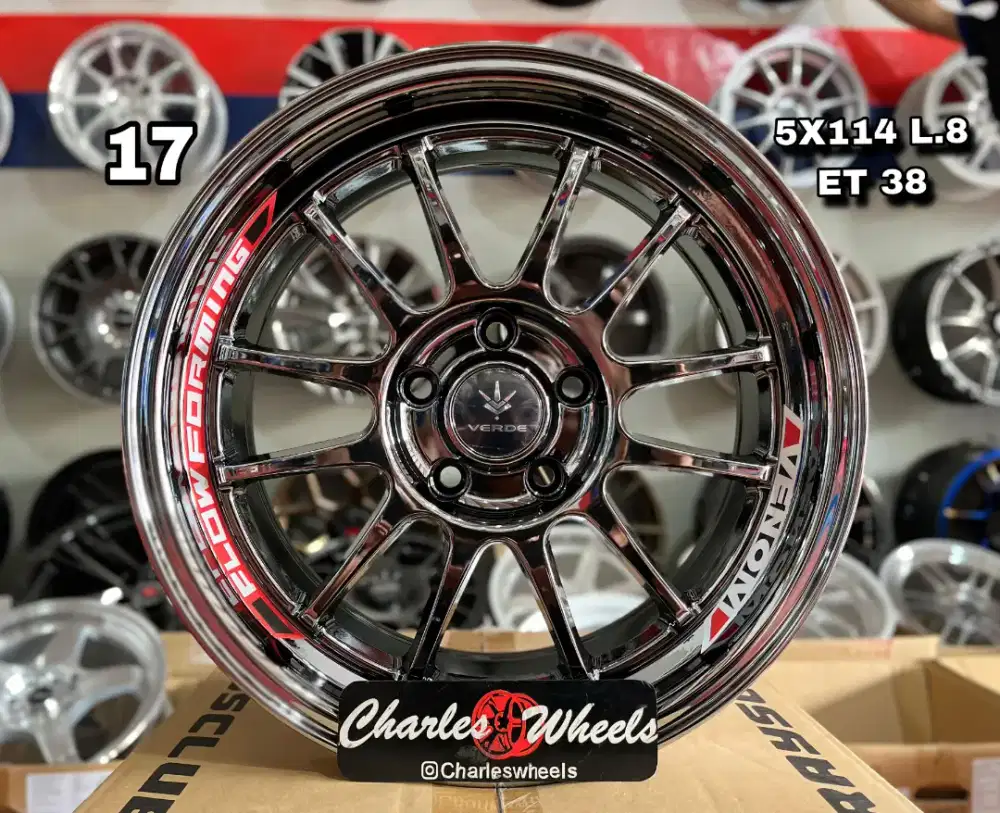 VELG VENOM 5 RING 17 BLACKCHROME
