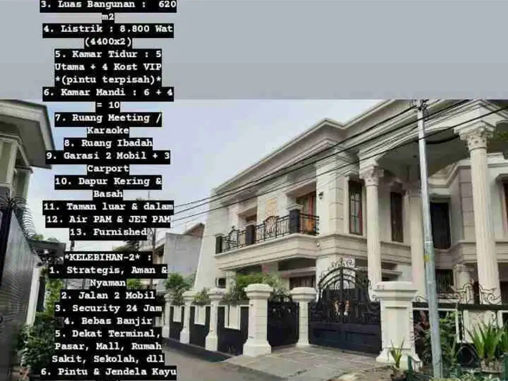 Rumah Mewah bagus siap huni.dan koskosan 4 kamar pintu private...