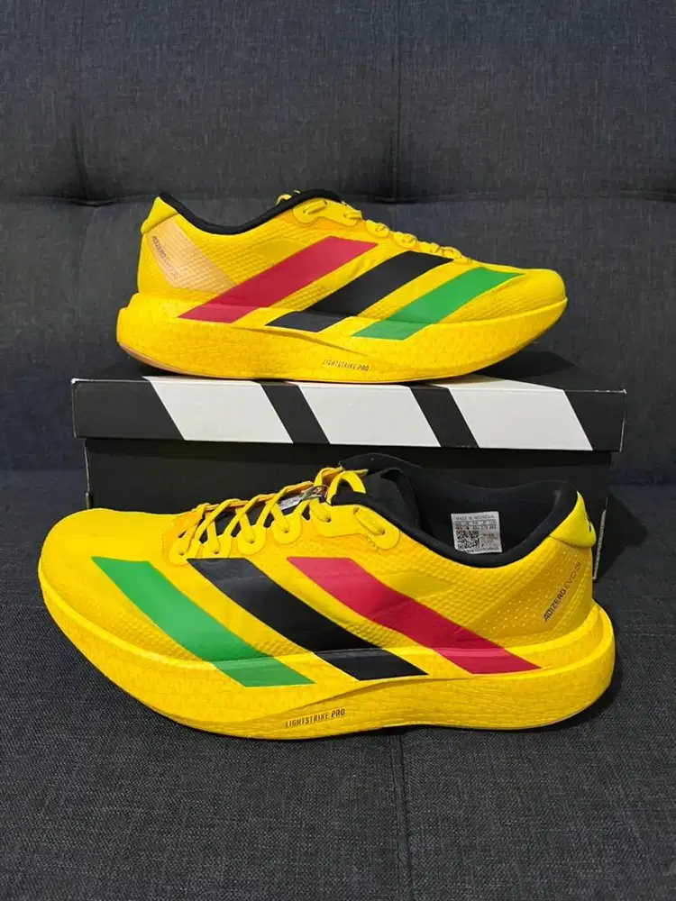 Sepatu Adidas Adizero EVO SL X Bob Marley Bold Yellow Gold Size 43