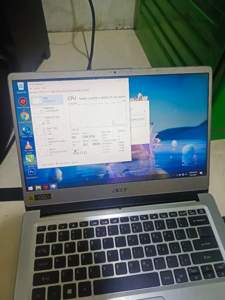 JUAL BU LAPTOP ACER SWIFT 3 I5 GEN 8 DUAL VGA NVIDIA MX150