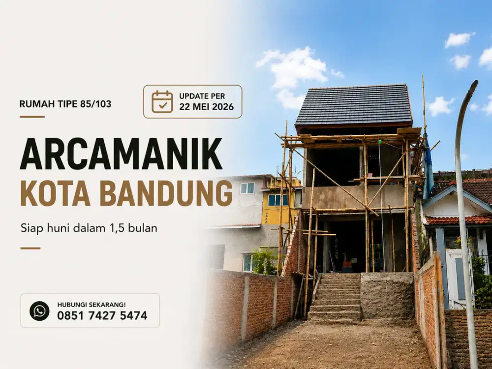 Rumah Siap Huni 3 Kamar Tidur Dalam 1 Bulanan di Arcamanik Antapani Bandung