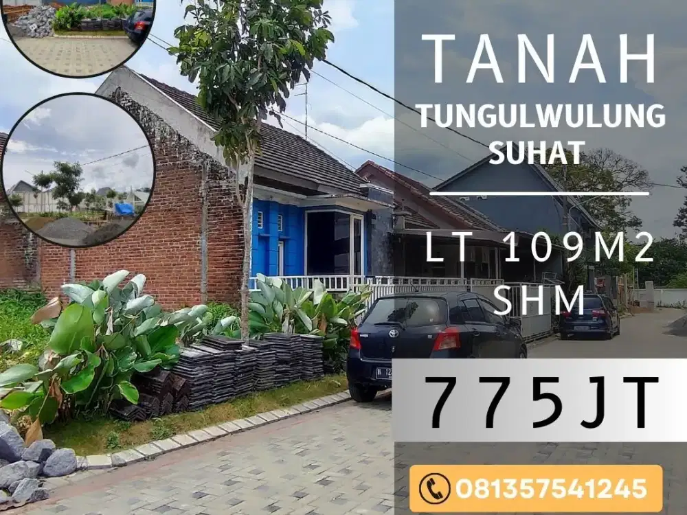 Tanah dijual kawasan SUHAT UB UMM Lt109 775jt lingkungan kos